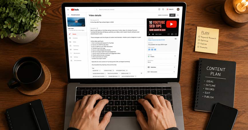 Writing SEO-optimized YouTube video description