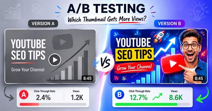 YouTube thumbnail CTR optimization comparison