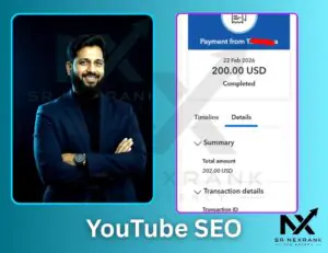 SR Nexrank is a professional SEO agency specializing in YouTube SEO, Website SEO, and Digital Marketing. This is the official logo of SR Nexrank SEO Agency.