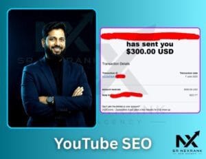 SR Nexrank is a professional SEO agency specializing in YouTube SEO, Website SEO, and Digital Marketing. This is the official logo of SR Nexrank SEO Agency.