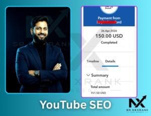SR Nexrank is a professional SEO agency specializing in YouTube SEO, Website SEO, and Digital Marketing. This is the official logo of SR Nexrank SEO Agency.