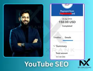 SR Nexrank is a professional SEO agency specializing in YouTube SEO, Website SEO, and Digital Marketing. This is the official logo of SR Nexrank SEO Agency.
