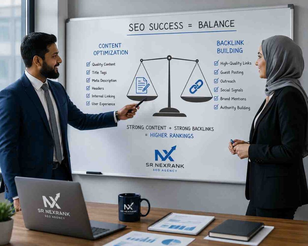 Deciding whether on-page or off-page SEO matters more for rankings